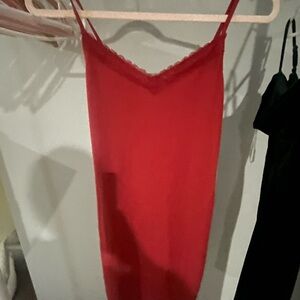 No Boundaries Scarlet Lace Slip Dress